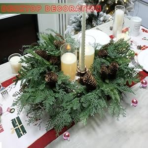 Christmas Wreath Decoration, 22'' Artificial Pine Christmas Wreaths for Front Door with Pine Cones Cedar Wreath for Home Winter Thanksgiving Xmas Outdoor Indoor Mantel Wall Window Party Holiday Decor Christmas Wreath Decoration 22 Artificial Pine Christmas Wreaths for Front Door with Pine Cones Cedar Wreath for Home Winter Thanksgiving Xmas Outdoor Indoor Mantel Wall Window Party Holiday Decor