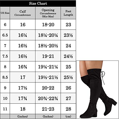 RF ROOM OF FASHION Women's Wide Calf Wide Width Block Heel Stretchy Over The Knee Boots - Plus Size Friendly4