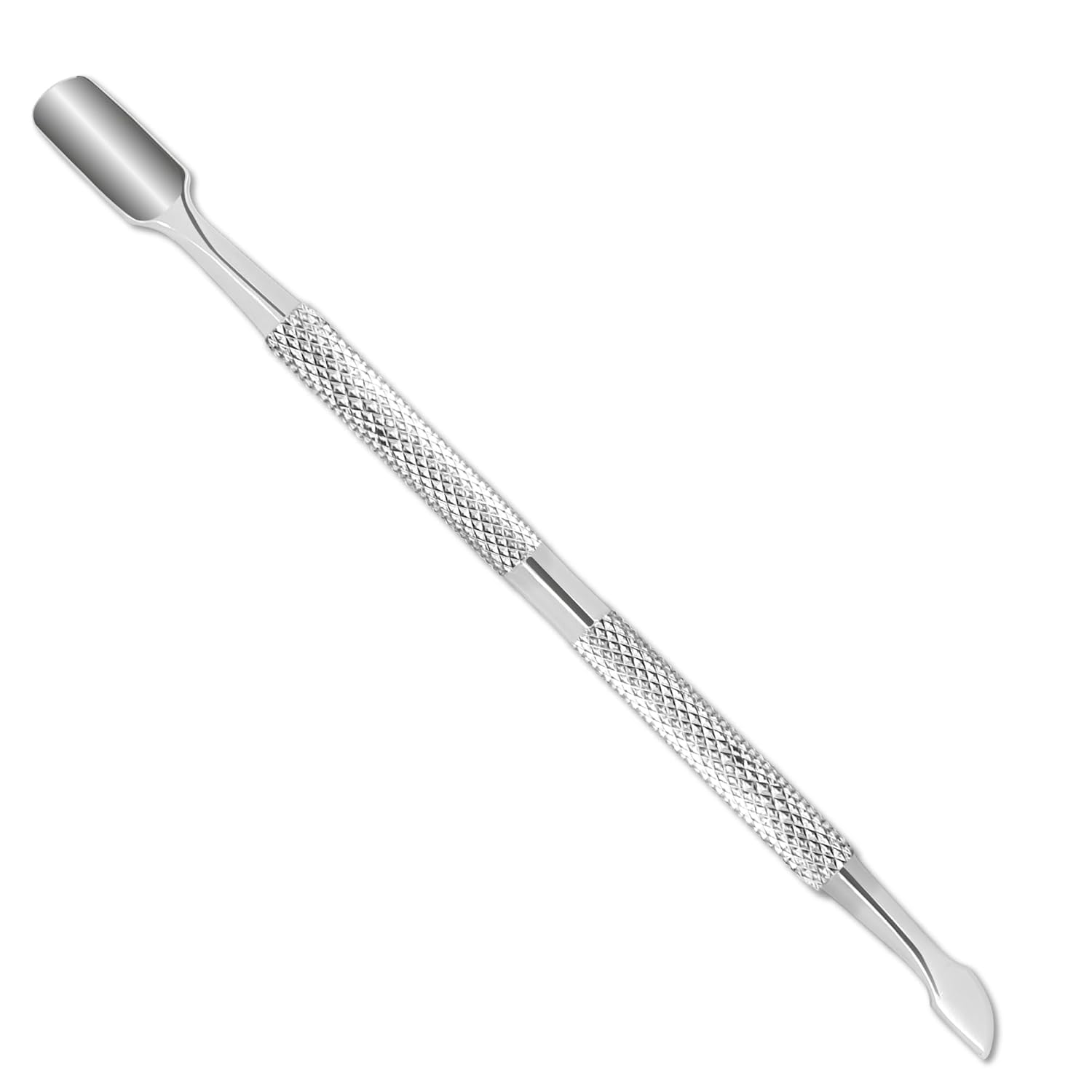 Cuticle Pusher, Professional Stainless Steel, Dual-Sided Nail Scraper & Cuticle Remover, Non-Slip Handle, for Manicure & Pedicure-image-1
