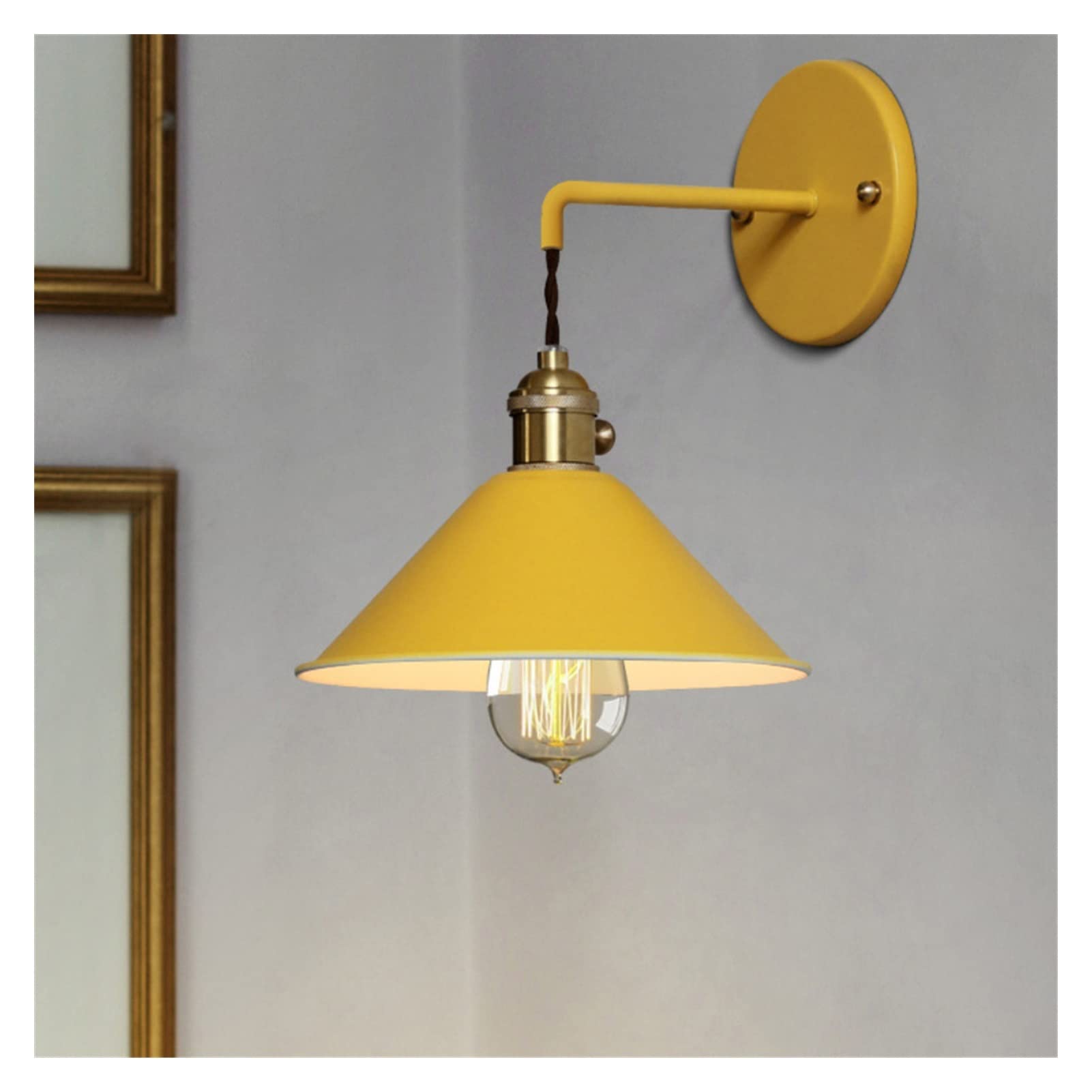 VDOQTLJT Wall lamp Modern Light Umbrella Restaurant Decoration Macarons Lamp Living Room Bedroom Aisle Stairs Bedside Home Decor Sconce(Vert,ColdwhiteLED)