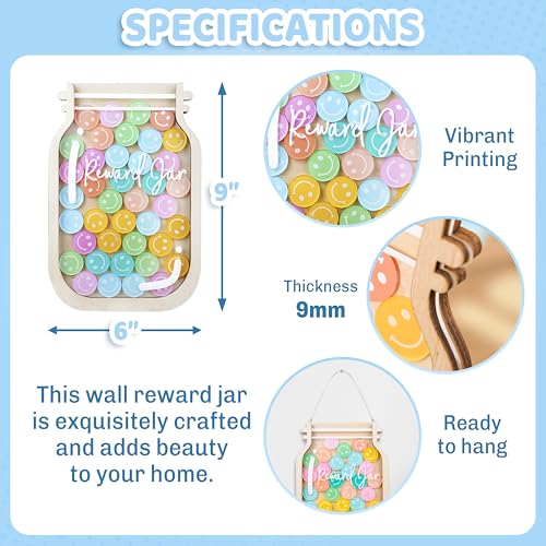 Image of Personalized Smiley Face Magnetic Reward Jar Kids Potty Training Behavior Chart for Toddlers Classroom Management Teacher Tools Back to School Gifts for Boys Girls
