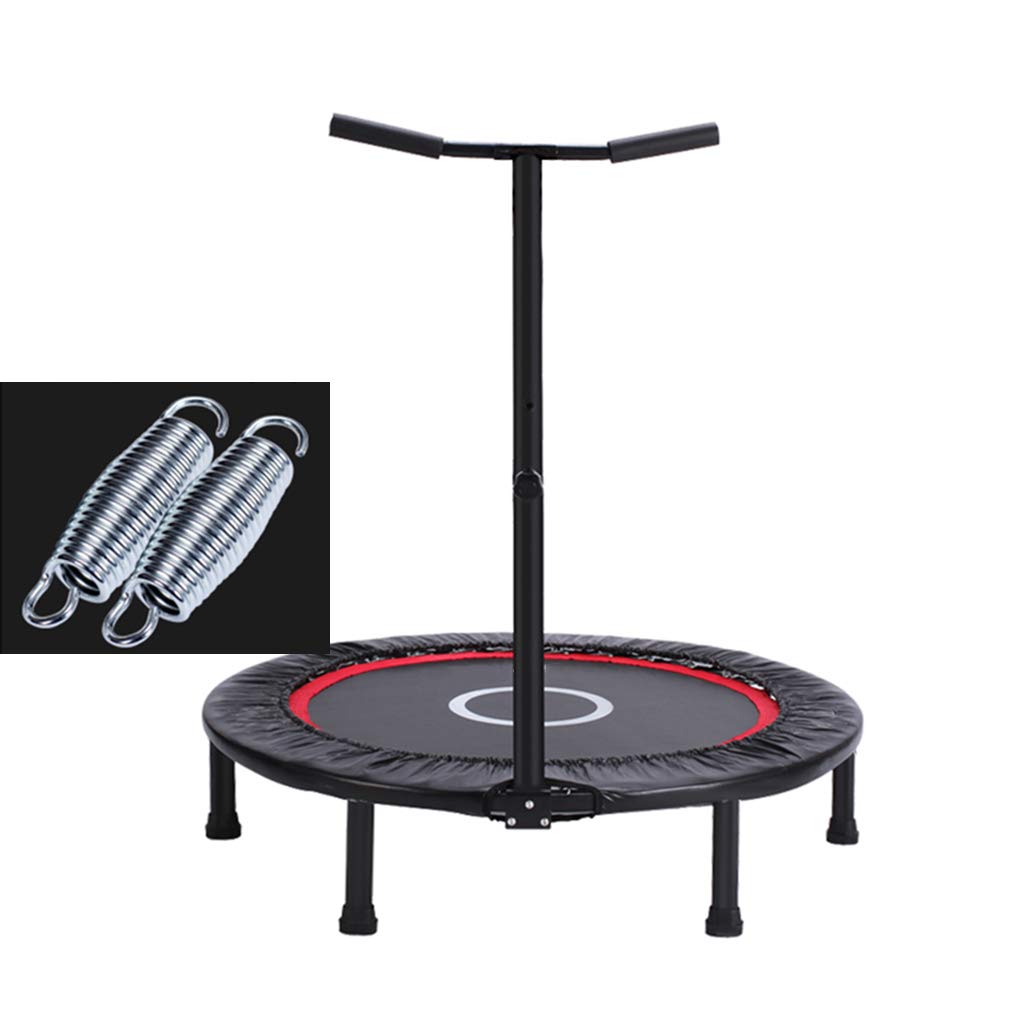Rebostador Plegable Fitness Trampoline con pasamanos Ajustable, Fitness Rebounder para Interiores y jardín/Gimnasio/Fitness Trampoline, Capacidad de Peso: 200kg