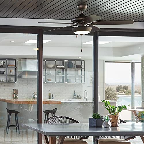 Kichler 310150WCP Kevlar-60 Ceiling Fan, Weathered Copper Powder Coat Brown Blade Finish thumb #3