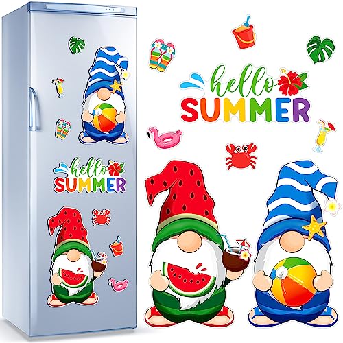 Set de 9 Imanes Decorativos de Gnomo para Verano