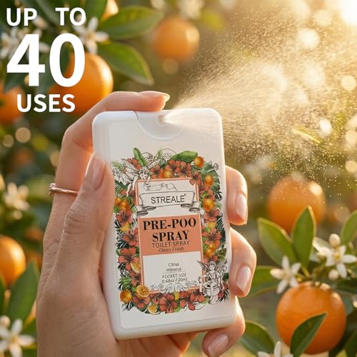Image of Travel Size Toilet Spray 6-Pack, Travel Essentials Toiletries, Pocket Size Pre-Poo Spray, Bathroom Odor Deodorizer, Up to 240 Uses, 6 Refreshing Scents