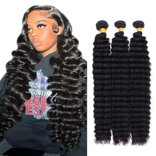 Loose Deep Wave Bundles Human Hair Brazilian Deep...
