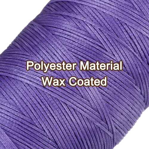 Fil ciré plat polyester violet clair 150D évite les nœuds couture - 5
