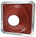 Dektite Premium #8 Red Silicone Metal Roof Pipe Flashing, High Temp, Square Base, Pipe Sizes 7
