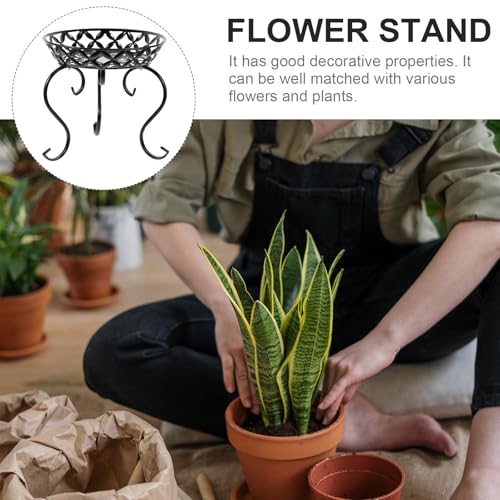 Support plantes fer noir intérieur stable pour grand pot - 8
