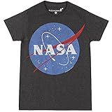 Bioworld Camiseta con Logo de la NASA Gris - XX-Large