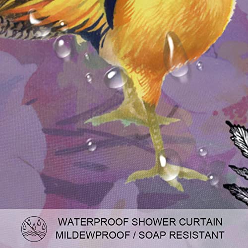 Rideau de douche imperméable faisan aquarelle coloré 183x183 cm