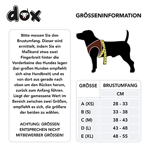 DDOXX Reflektierendes Airmesh Step-In Hundegeschirr - Verstellbare Brust Welpengeschirr für alle Größen - XL (Braun)