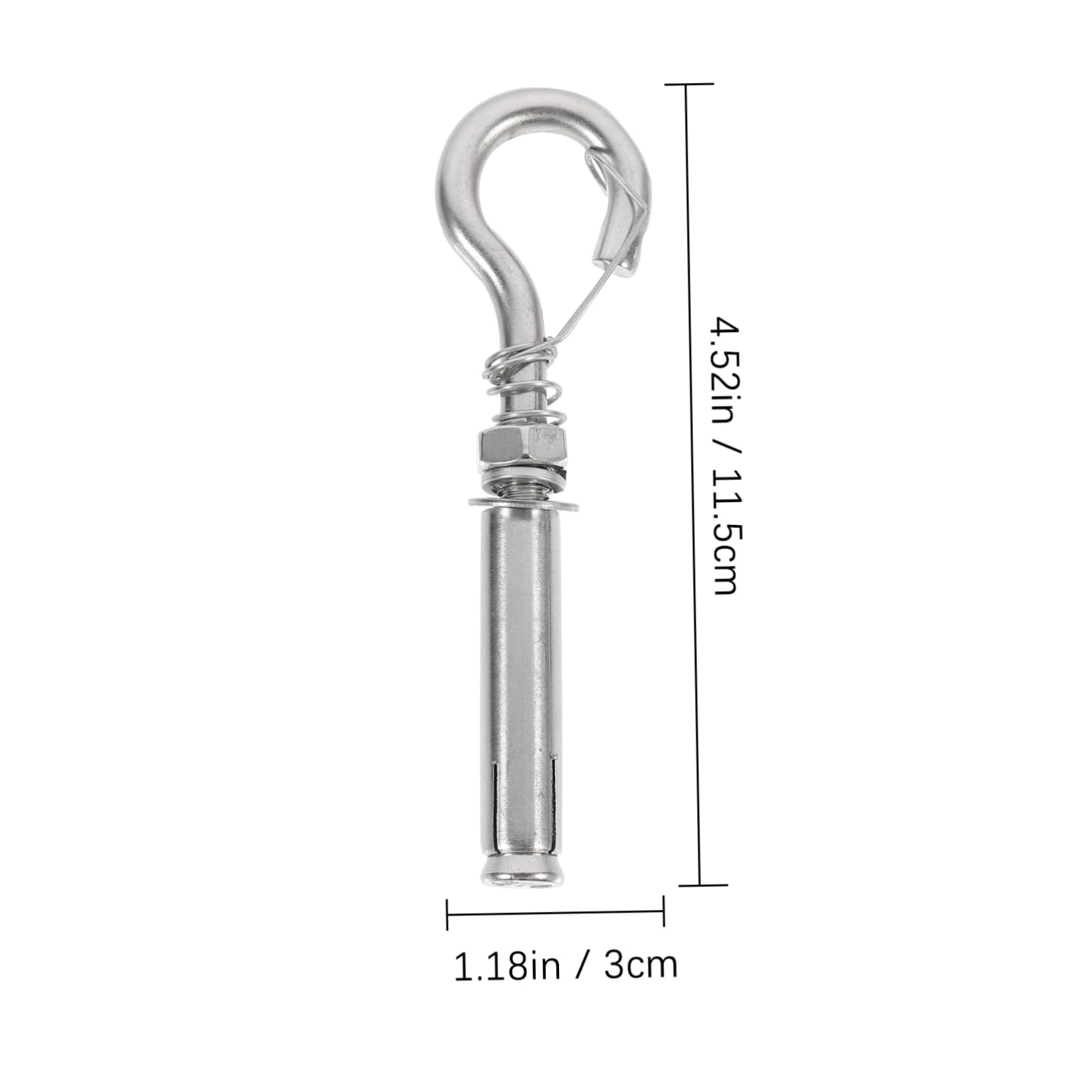 SOLUSTRE Stainless Expansion Bolts Set 4pcs Masonry Screws for Brick Steel Manhole Cover Expansion Screw Ring