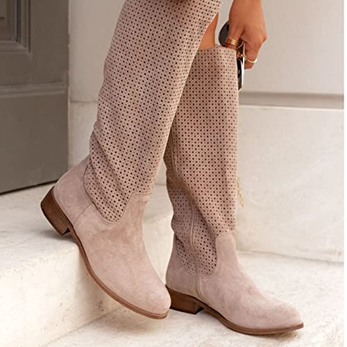 Bottes d'hiver pour femme avec talon bas pour marcher sans douleur