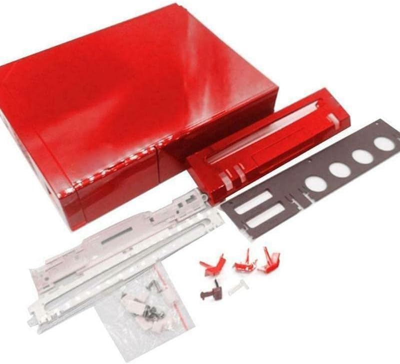 Full Housing Case Cover Shell with Buttons Replacement for Wii Console (Clear Black)