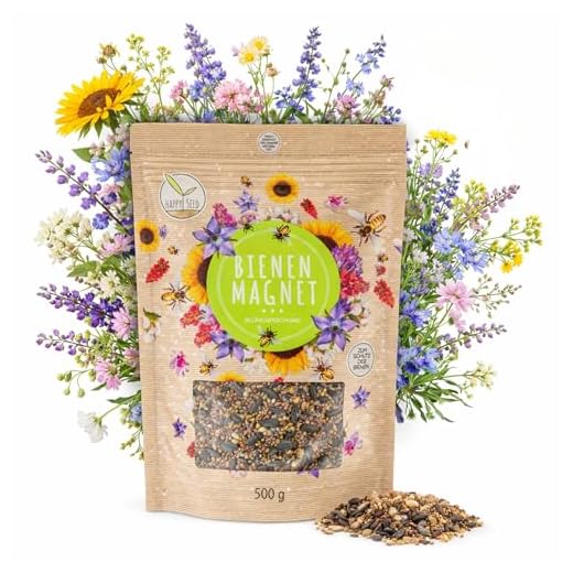 500g Semi di prato fiorito per un pascolo colorato delle api - miscela di semi di fiori selvatici ricchi di nettare per api e farfalle (incl. eBook GRATUITO)