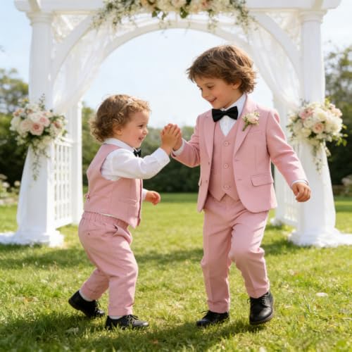 Image of Baby Boys Clothes Suits Toddler Formal Gentleman Wedding Outfit Dress 4Pcs Infant Suit Sets