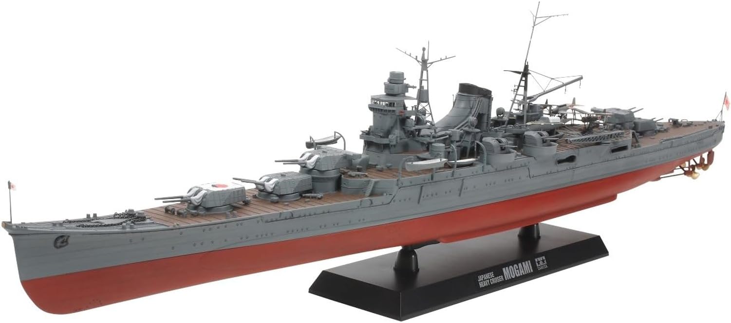 Tamiya 1/350 Ship Series No. 23 Japanese Navy Heavy Cruiser Mogami Plastic Model 78023 : Hobbies
