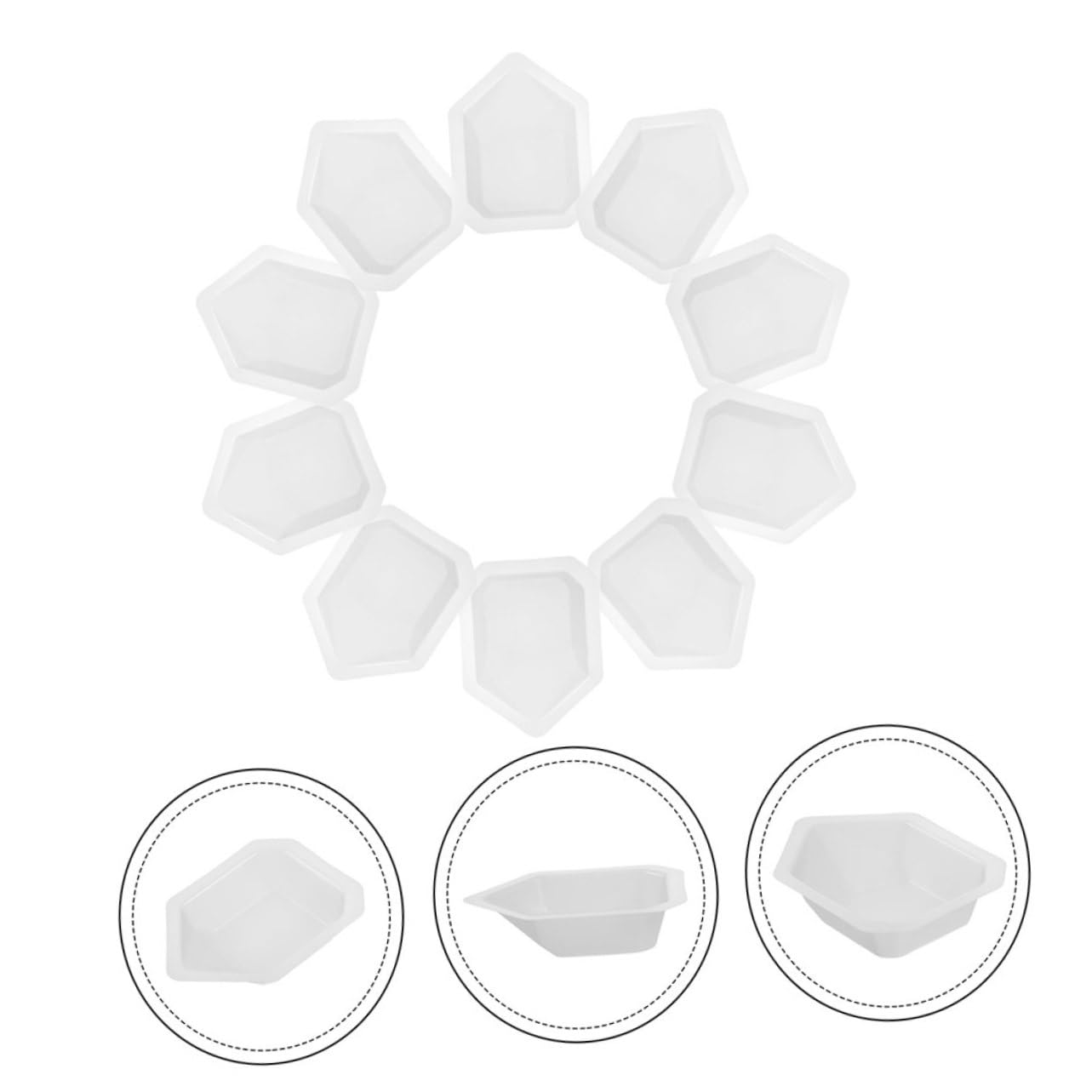 OSOLADY 4sets Dish Pan Weighing Tray Scale for Food Laboratory Equipment 10pcs*4