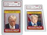 Donald Trump Trading Card - 3D Mugshot/Presidential Portrait - Gem Mint Graded 3D Collectable Card - Trump 2025 - Premium Trump Gifts