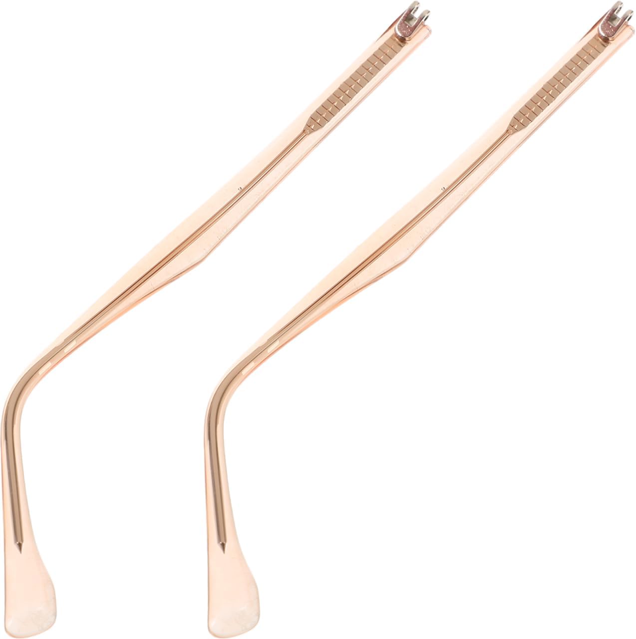 Healifty 1 Pair Universal Glasses Replacement Arms, Rose Gold Acrylic Eyeglass Repair Temples Legs Replacement, Double Teeth Convex Hinge Parts Kit for Sunglasses Reading Glasses