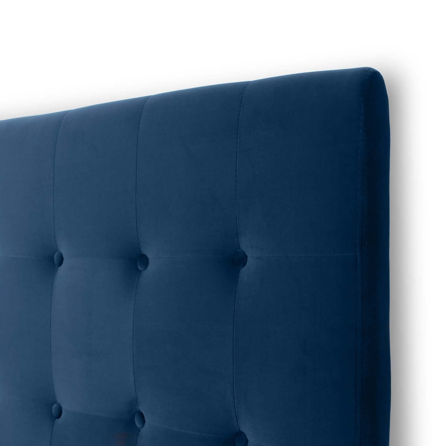 INTENSE DECO Tête de lit capitonnée Premium Velours 160cm Bleu