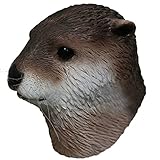 Semiaquatic Otter Mask Latex Full Head Animal Mask Halloween Party Costume Fancy Props Carnival Masks Multicoloured