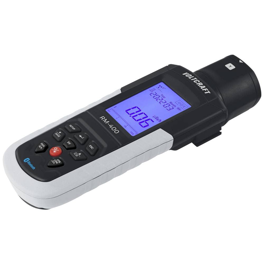Compteur Geiger VOLTCRAFT RM-400 Radiation: Alpha, Beta, Gamma, Rayons X signal sonore d'avertissement, avec logiciel d