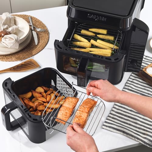 Air Fryer, 9L Vertical Double Drawer With Viewing Window - Image 4