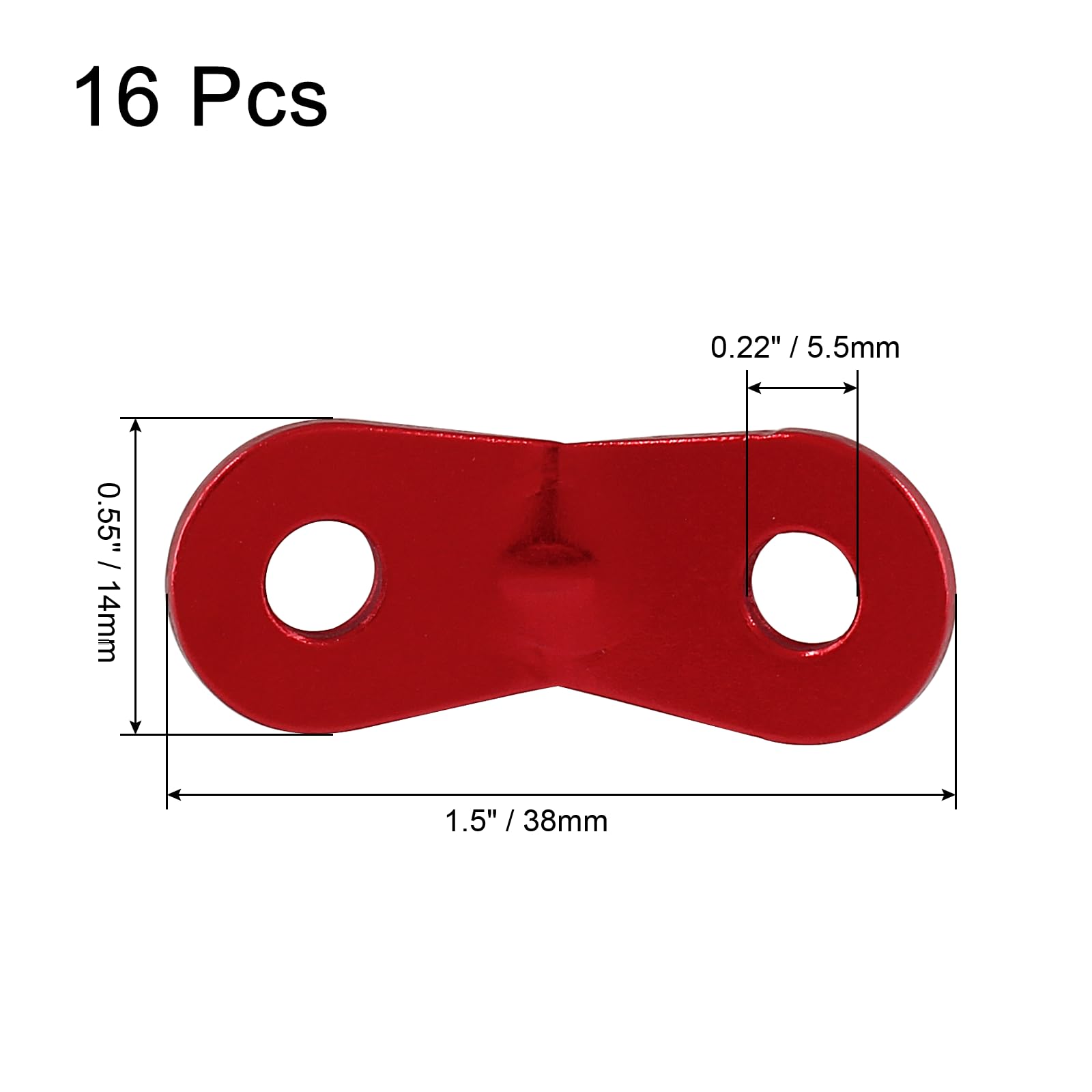 Murtenze 16Pcs Aluminum Alloy Tent Tensioners, Camping Tent Guyline Cord Adjuster,Metal Rope Adjusters Wind Rope Buckles, Cord Adjuster for Tent, Outdoor Camping&Hiking, Red