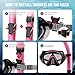 EXMUJO Snorkeling Gear for Adults,Snorkel Set Diving Mask Scuba Gear Swim Goggles with Nose Cover and Dry Top Snorkel Tube Kit Tempered Glass 180°Panoramic View