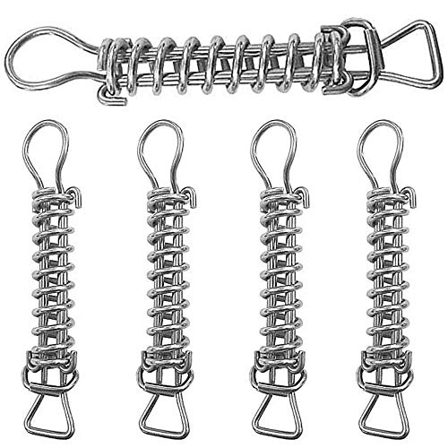 5 Pack Swimming Pool Cover Stainless Steel Spring With Stopper D Ring And Protective Vinyl Spring Cover - For Winter Safety Pool Covers (5) #TOP6