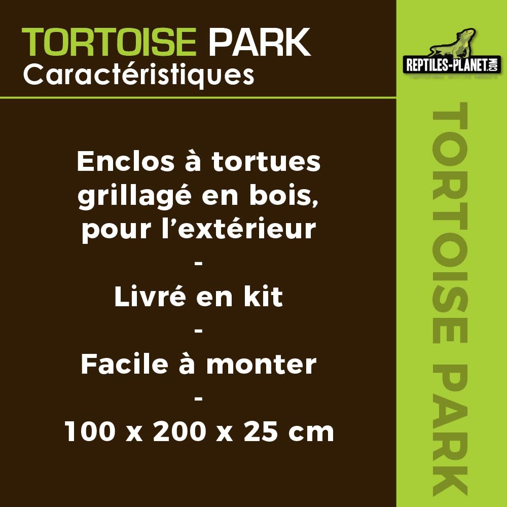 Reptiles Planet Obudowa zewnętrzna Tortoise Tortoise Park, 200 x 100 x 25 cm