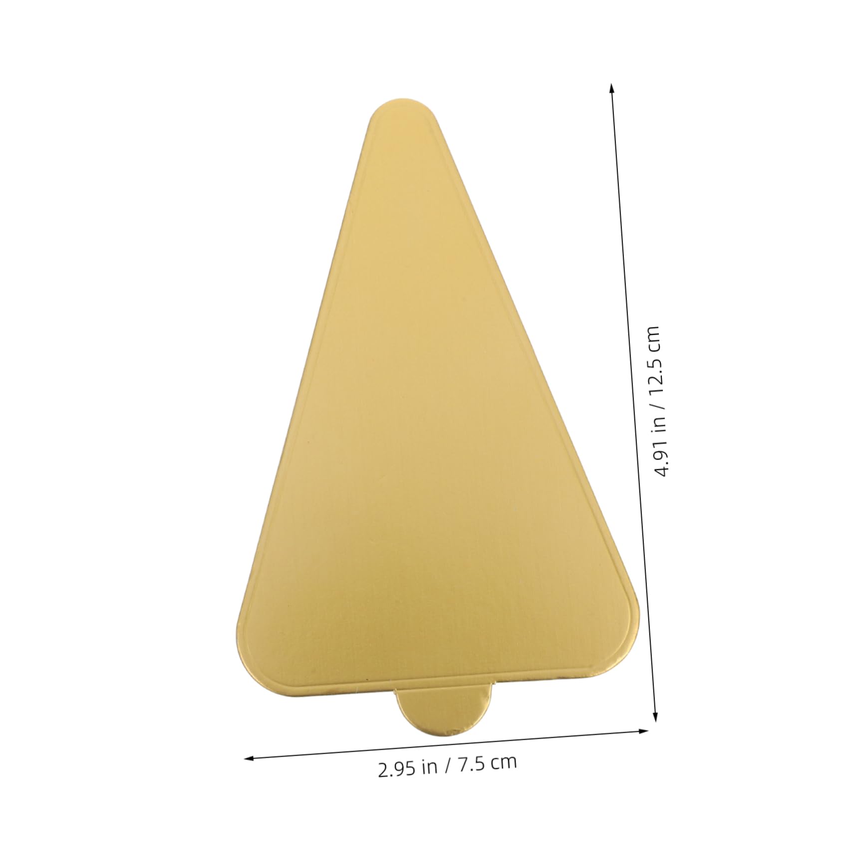 FELTECHELECTR Elegant Triangle Cake Bases 50pcs Disposable Cake Boards Mousse Pads Paper Trays for Special Occasions