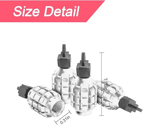 Miniatura 2 de 4 tapones para válvula de neumático de automóvil, herméticos y antioxidantes, universales para la mayoría de automóviles, vehículos, bicicletas,