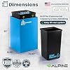 Alpine Commercial Indoor Recycle Bin with Lid - 29 Gallon Blue Recycle Bin Recycle Trash Can Office Recycling Bins, Metal Recycling Container with Stickers & 3 Optional Lids Sold Separately #3