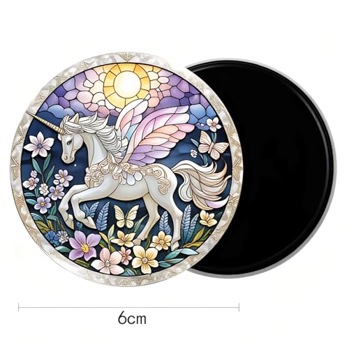 Imán de nevera decorativo con diseño de unicornio miniatura 3