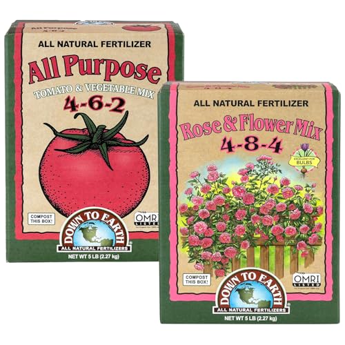 Fertilizantes orgánicos mezcla 4-6-2 y 4-8-4 Down To Earth 5 lb x2 miniatura 1