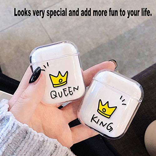 Casehq Compatible Airpods Case,Earphone Protective Case Cover,Transparent Anti-Dust Hard Case Cover Protector For Airpods Charging Case 2 & 1-Love You thumb #1