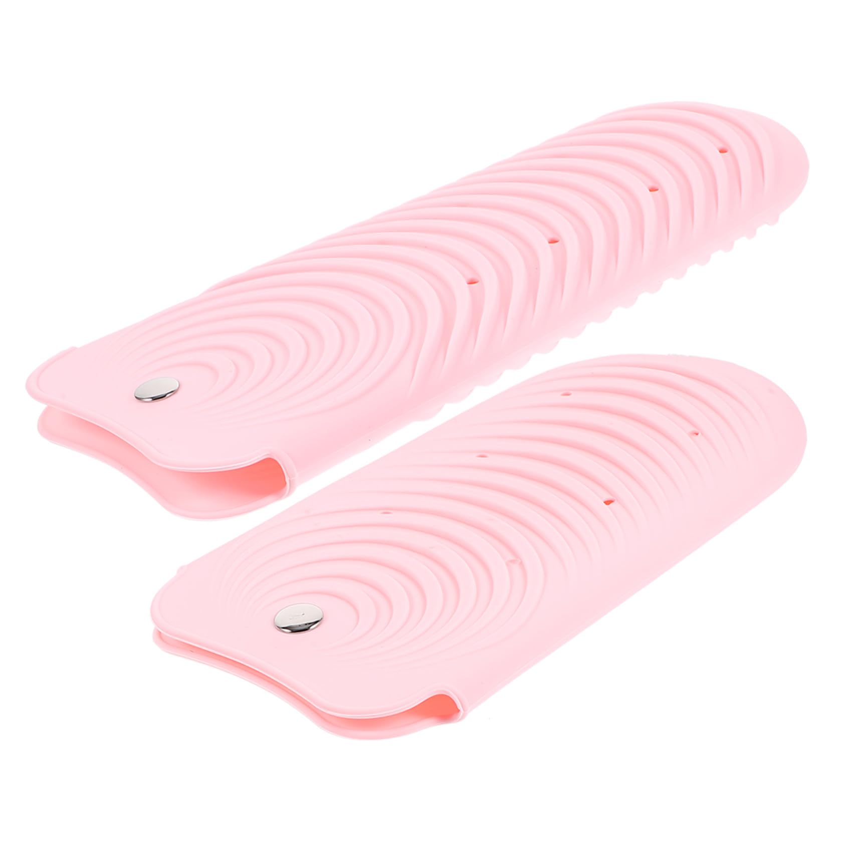 Angoily Silicone Hair Curler Heat Insulation Covers 2pcs Protective Mats Easy to Use and Carry Random Color