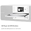 TechniSat DIGITRADIO 371 CD BT - Stereo Digitalradio (DAB+, UKW, CD-Player, Bluetooth, Farbdisplay, USB, AUX, Kopfhöreranschluss, Kompaktanlage, Wecker, 10 Watt, Fernbedienung), Weiß/Silber #3