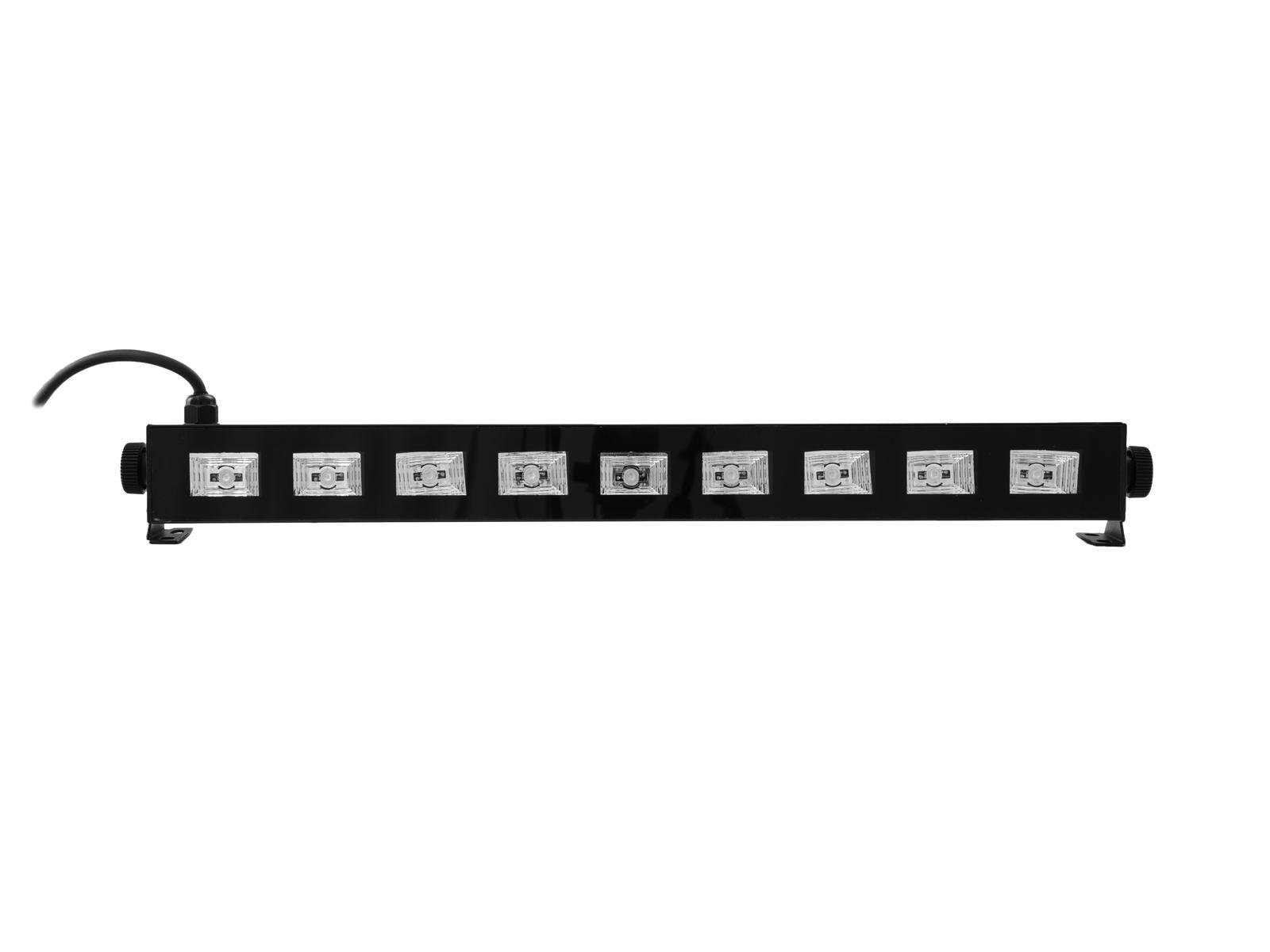 Eurolite LED Party UV Bar-9 | UV-Scheinwerfer mit 9 x 1-Watt-UV-LED | UV-Beleuchtung | UV-Röhre | Schwarzlicht-Bar | Für Partyraum, Club, Bar, Disco