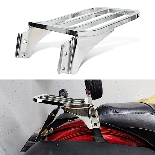 PSLER Motorcycle Rear Sissy Bar Backrest Detachable Luggage Rack Rear Carrier Rack for Sportster XL 883 1200 2004-2022 Dyna FLST FLSTC FXD FXDB 2006-up Softail 1984-2005