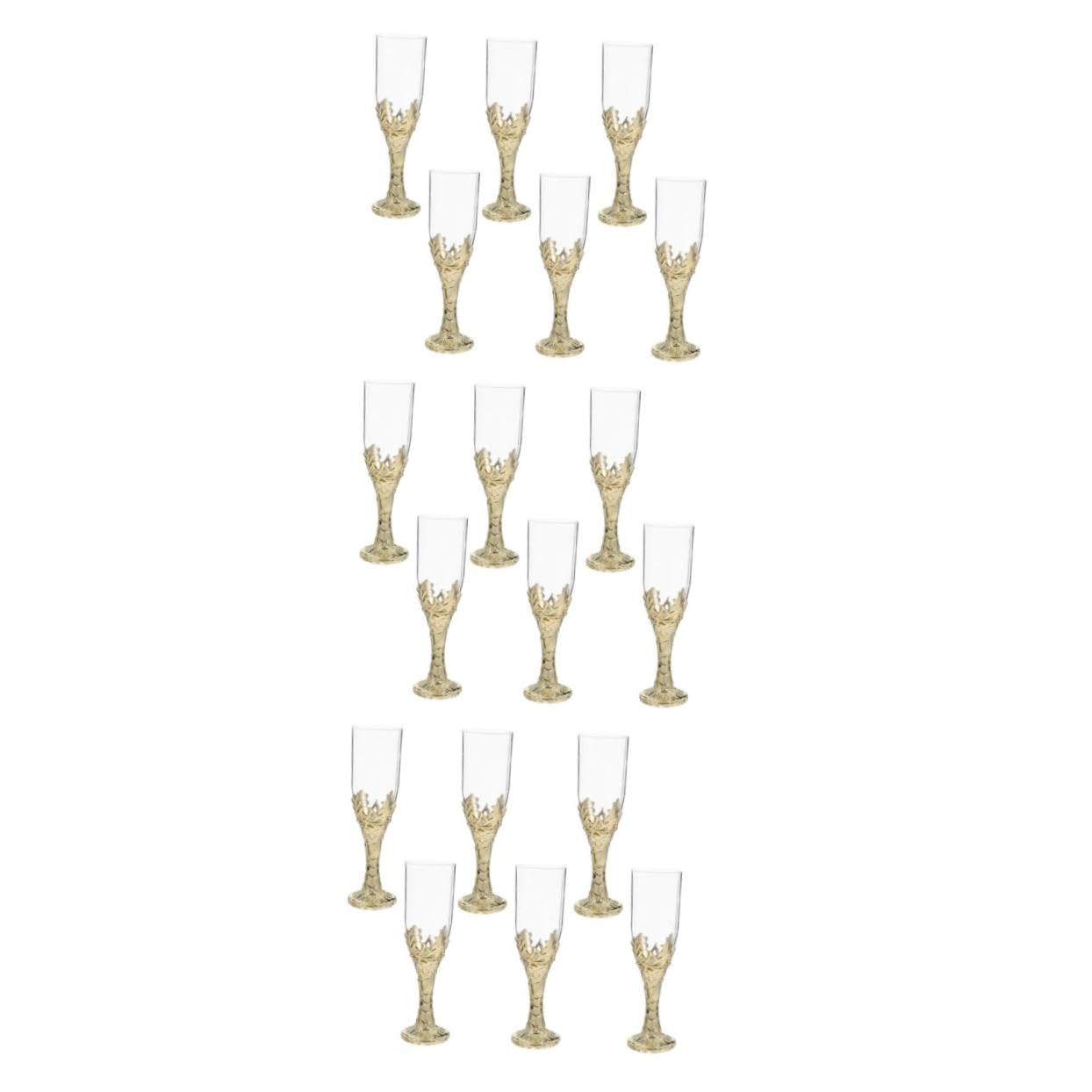 Copa de vino de decoración de la iglesia PRETYZOOM de 18 piezas en color dorado