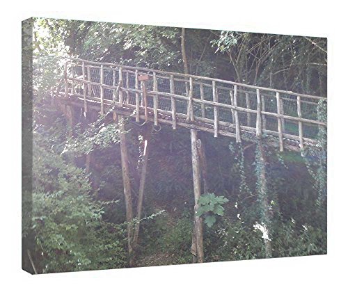Cadre en bois et toile « The Sused Way In The Forest » tendue premium