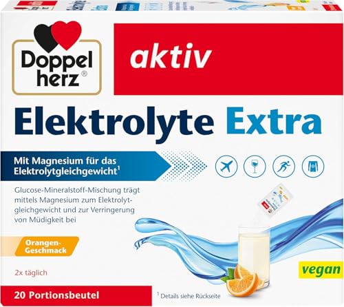 Doppelherz Elektrolyte Extra - Mit Magnesium für das Elektrolytgleichgewicht - VEGAN - 20 Portionsbeutel