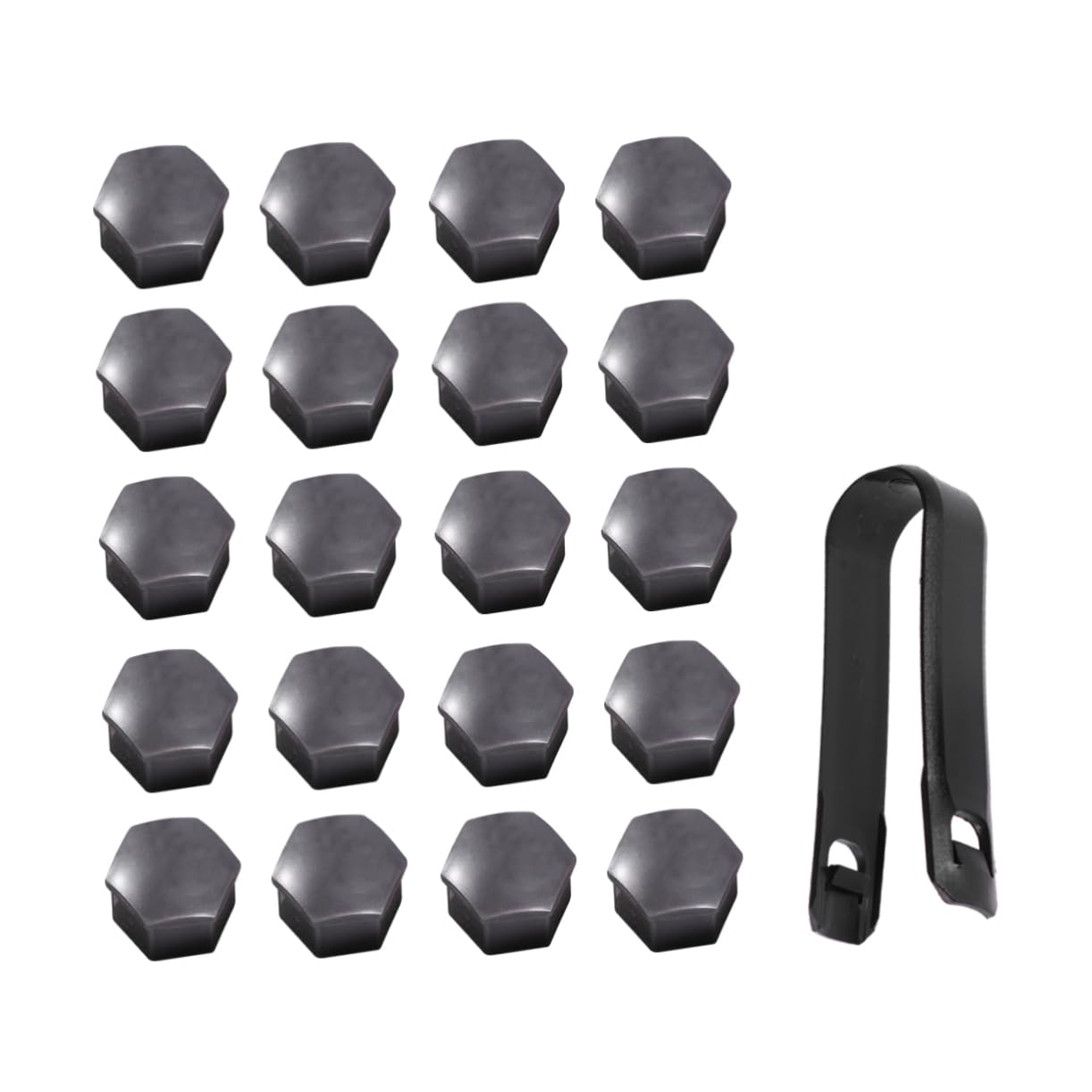 STOBAZA 21Pcs Wheel Lug Nut Covers Durable Protective Caps with Black Clips for Bolt Head Decoration Corrosion Resistance and Easy Installation