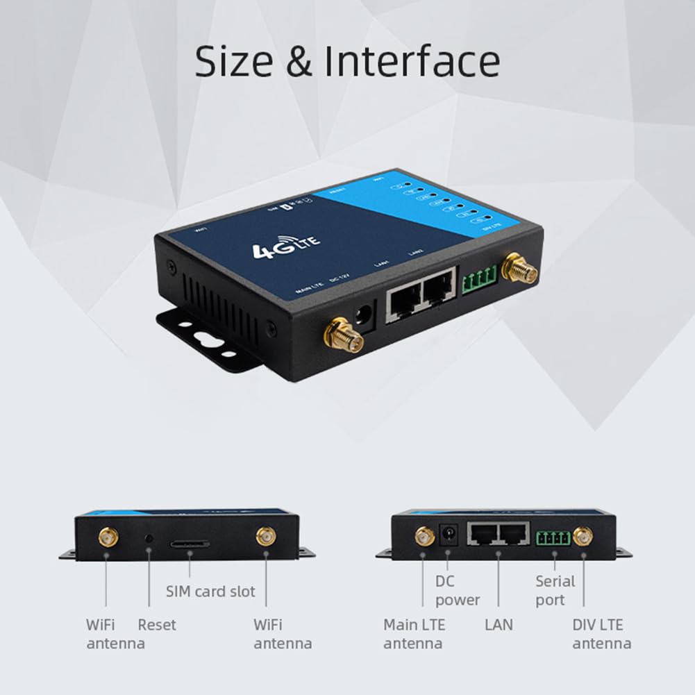 Router WiFi 4G Router Wireless WiFi A Banda Larga 4G di Livello Industriale Router 4G LTE CPE con Slot per Scheda SIM Antenna-Spina UE Durevole Facile da Installare Facile da Usare