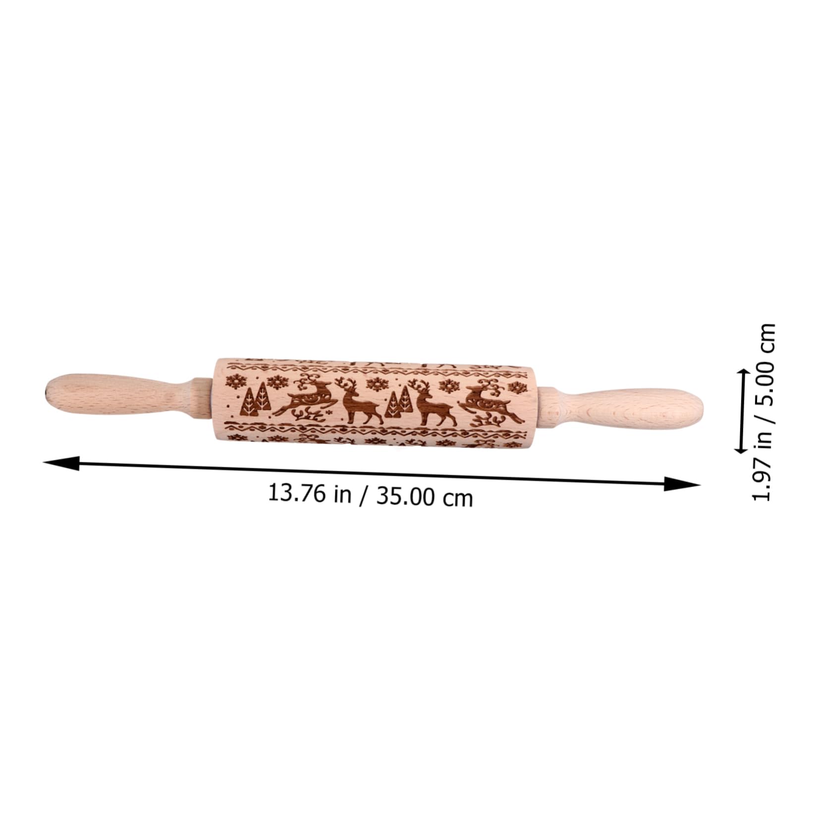 Ciieeo 3piezas Rodillo De Madera Para Hornear Rodillo Navideño Para Amasar Masa Para Hornear Casero