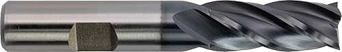 Miniatura 2 de 5 fresas de extremo de cobalto M42, nariz cuadrada, revestimiento AlCrN, diámetro de fresado de 12 pulgada, longitud de corte de 1 14 pulgadas,